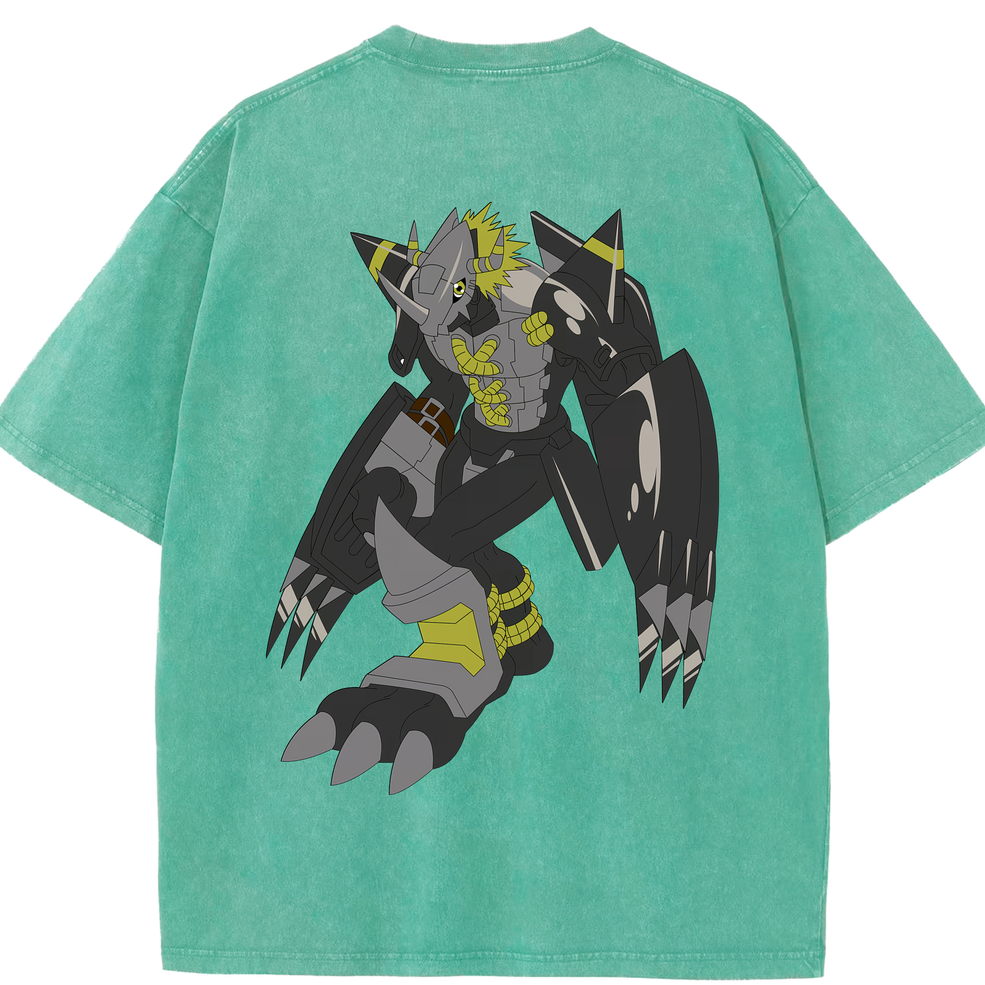 （画像用） Digimon デジタルモンスター/デジモン 綿100% ヴィンテージ風 半袖Tシャツ（背面プリント）